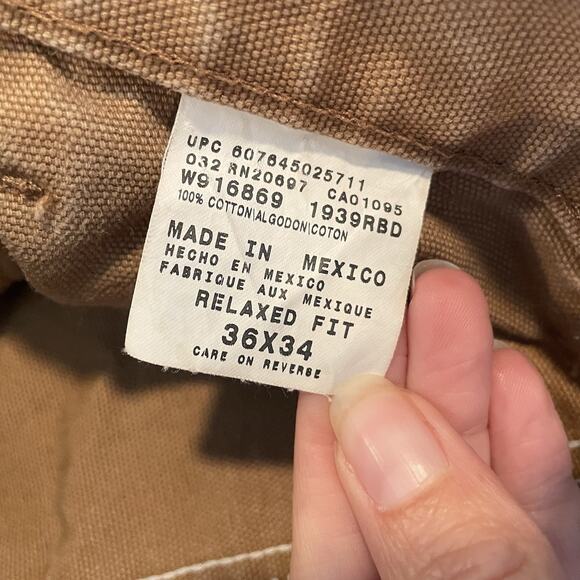 Dickies Pants Men's 36x34‎ Brown Relaxed Fit Heavyweight Duck Carpenter Utility - Picture 8 of 8